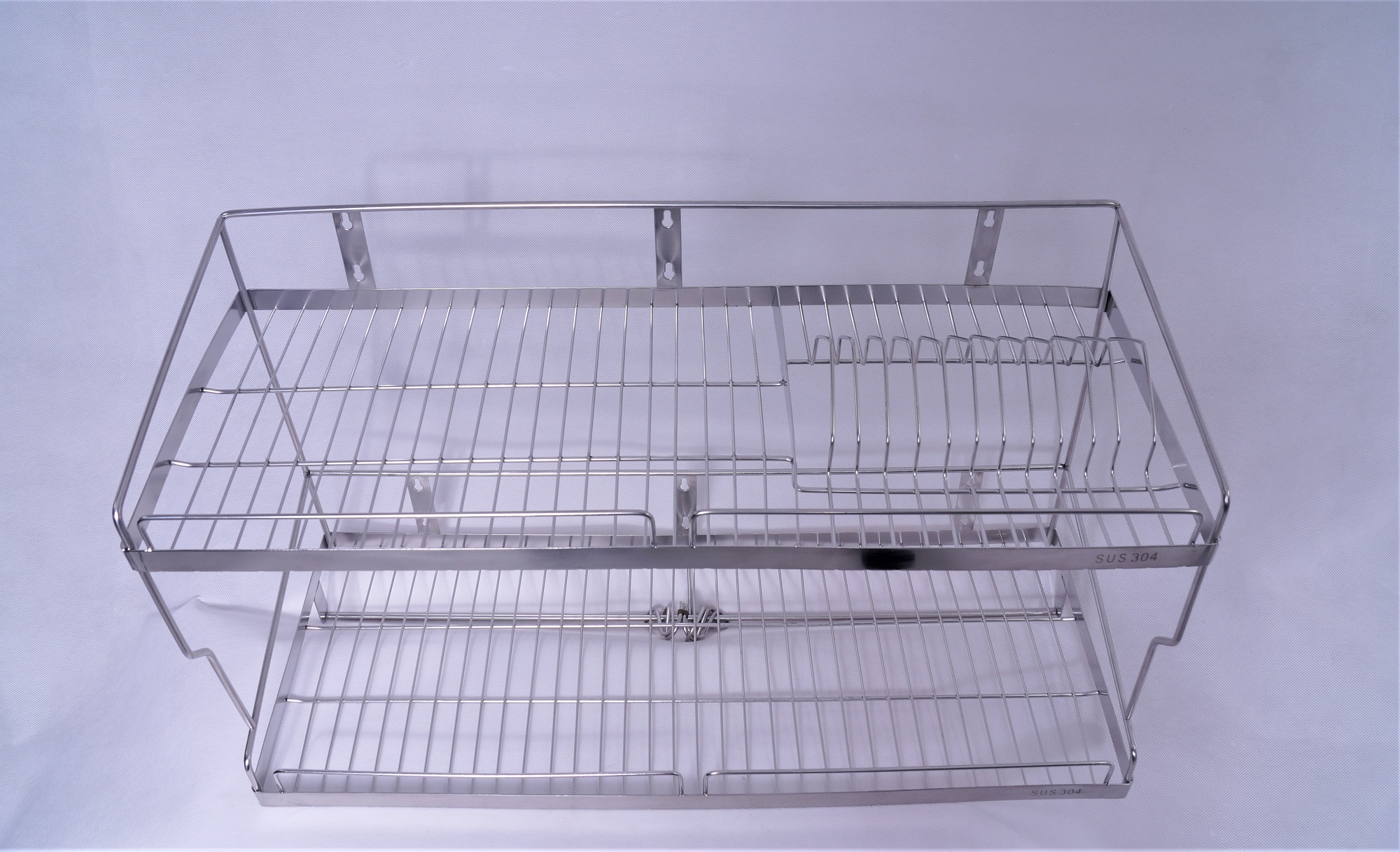 Kệ chén dĩa 2 tầng INOX SUS 304 (28 x 100 cm)