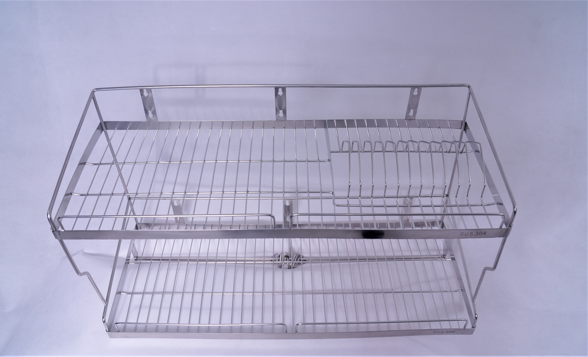 Kệ chén dĩa 2 tầng Inox SUS 304 - KT 28 x60, 28 x80, 28x90