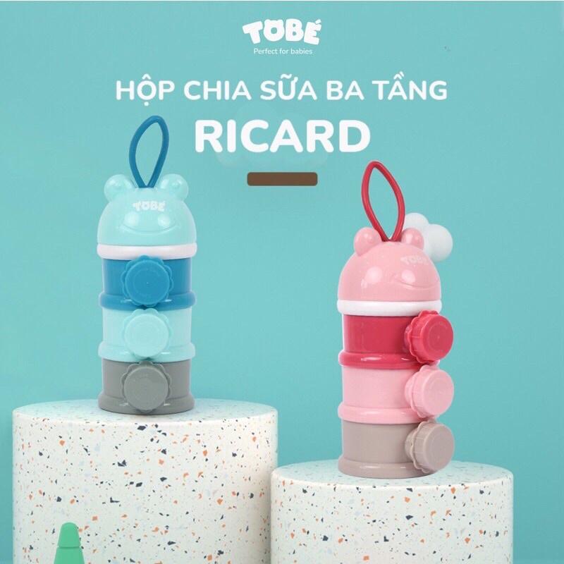 Hộp chia sữa/đồ ăn 3 tầng cho bé khi ra ngoài Tobé