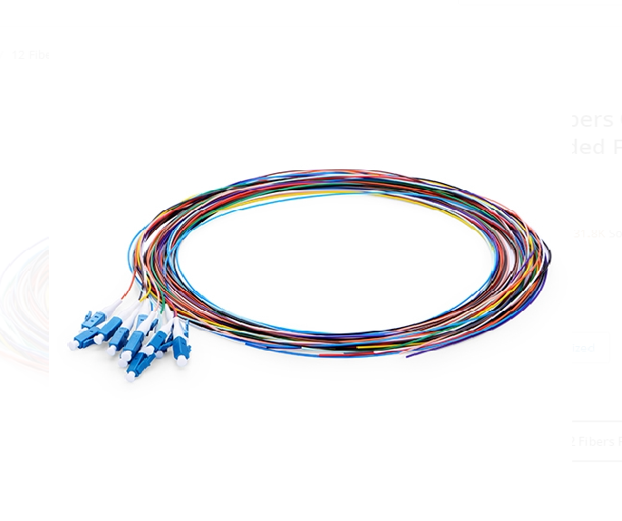 Dây nhảy quang LC UPC 12 Fibers OS2 Single Mode Unjacketed Color - Bunch - Xmethod Network - Hàng chính hãng