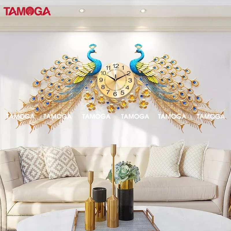 Đồng hồ tường decor trang trí công mạ hiện đại TAMOGA MIVINSI 686