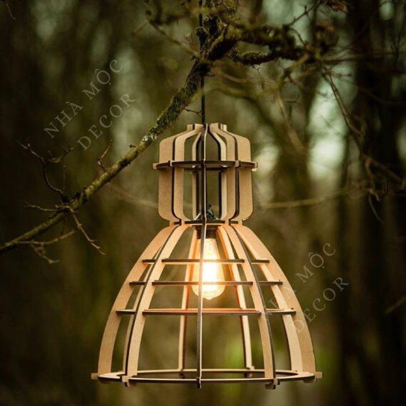 Đèn gỗ thả trần trang trí mẫu TT77