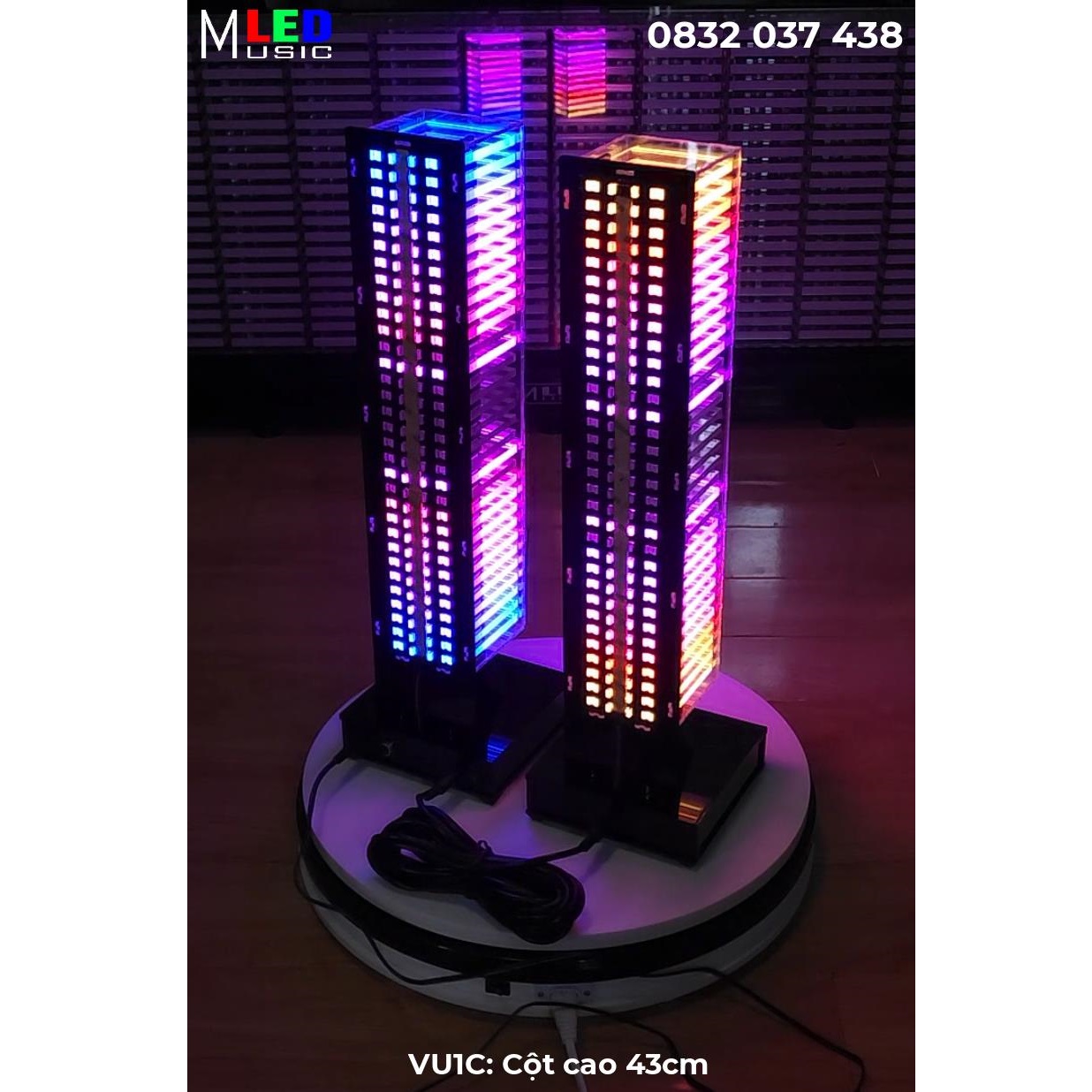 Đôi đèn Music LED nháy theo âm lượng nhạc VU1C