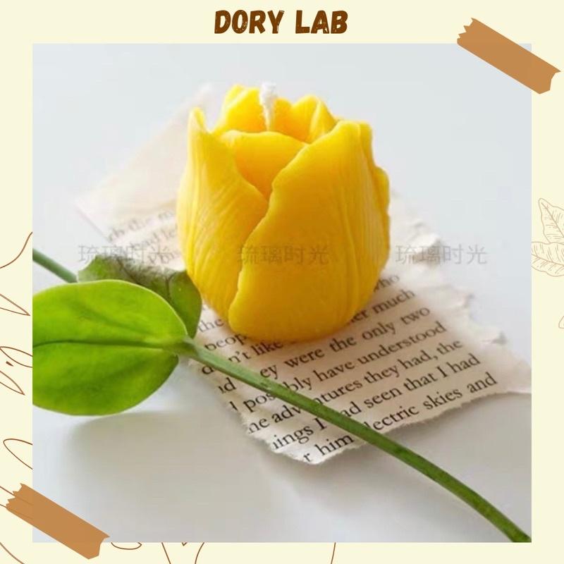 Nến Thơm Ly Búp Hoa Tulip Handmade, Quà Tặng Ý Nghĩa - Dory Lab