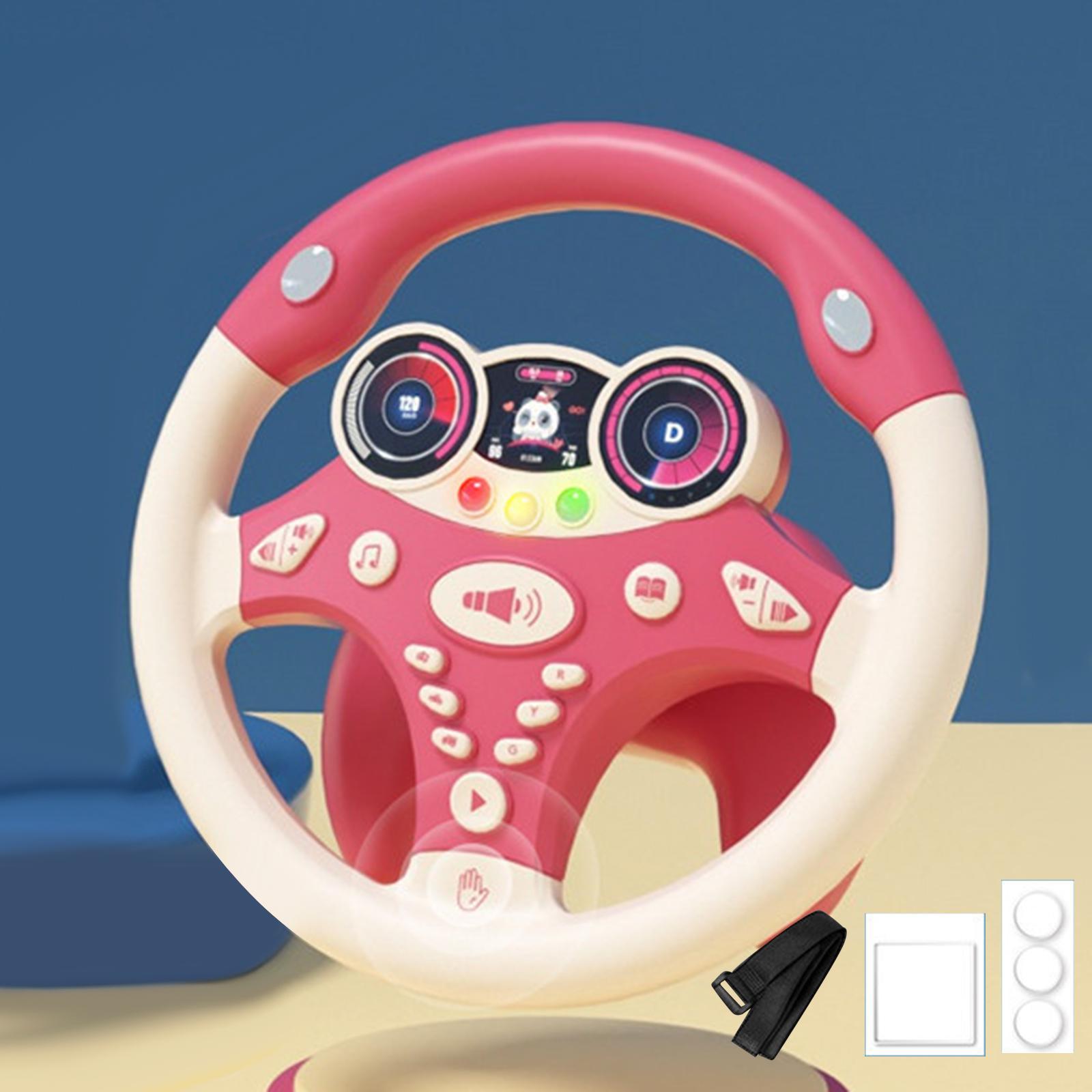 Simulation Steering Wheel Toy Learning Educational Toys Pretend Driving Toy for Children