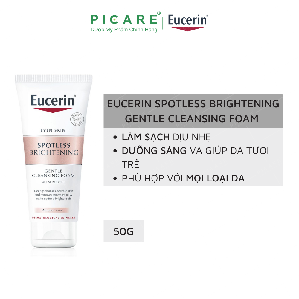 Sữa rửa mặt tạo bọt dưỡng sáng Eucerin Spotless Brightening Cleansing Foam 50g