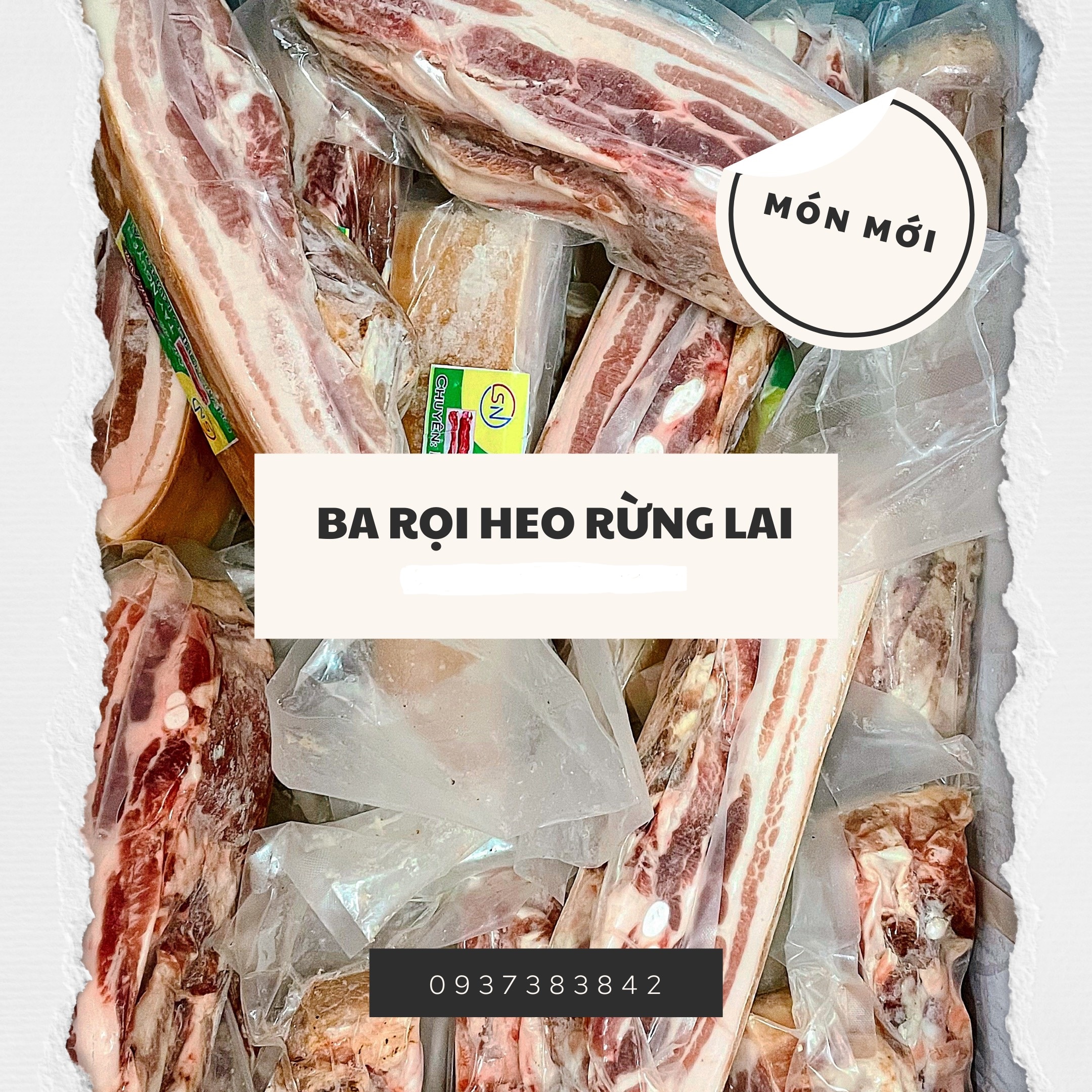 Ba rọi heo rừng lai - 1kg