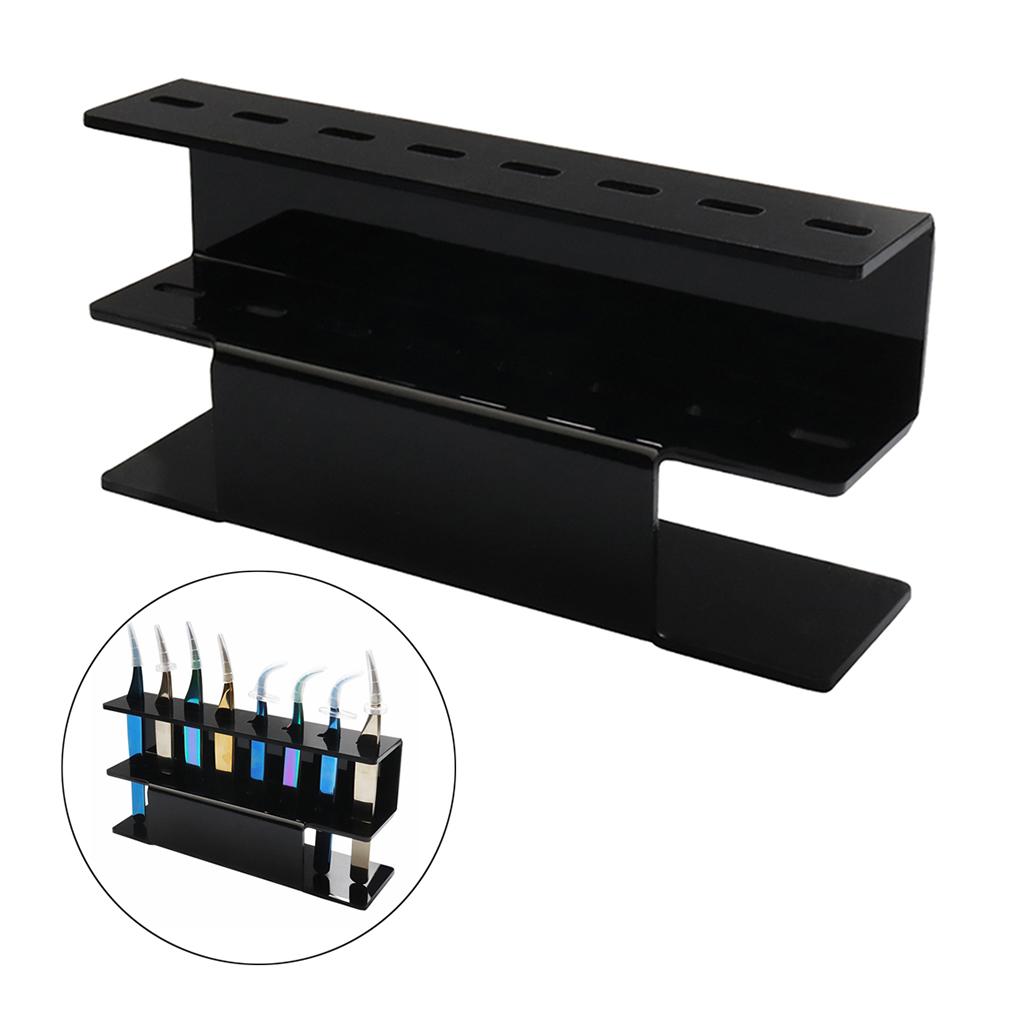 2pcs Make Up Tools Tweezers Storage Holder Desk Display Stand Shelf Holder