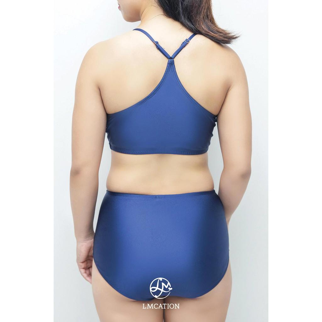 Áo bikini đa năng Gym-to-swim LMcation Krista - Xanh Đen