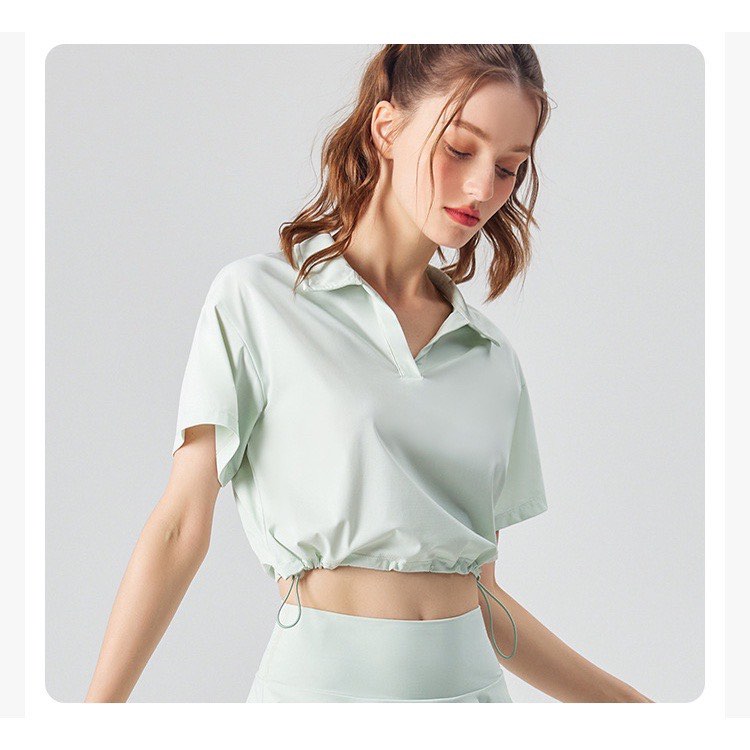 Áo pull thể thao siêu nhẹ, nhanh khô ngắn tay cho nữ