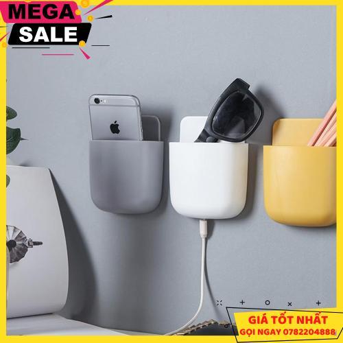 Dán Tường Để Sạc Điện Thoại,Điều Khiển Remote Tv, Điều Hòa Dán Tường Bàn Làm Việc Siêu Dính - Giao Hàng Toàn Quốc