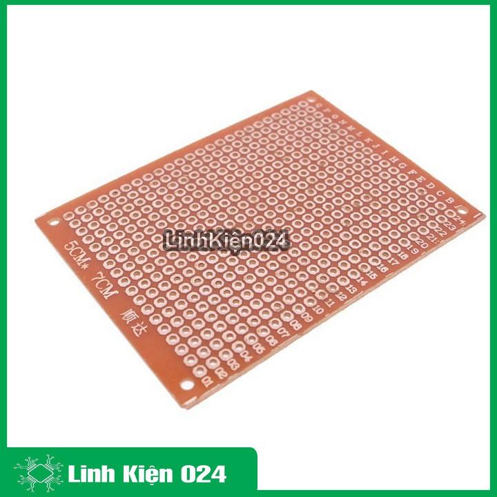 Phíp Đồng Lỗ - Bảng Mạch Đục Lỗ Sẵn PCB Nâu Kích Thước 5x7MM