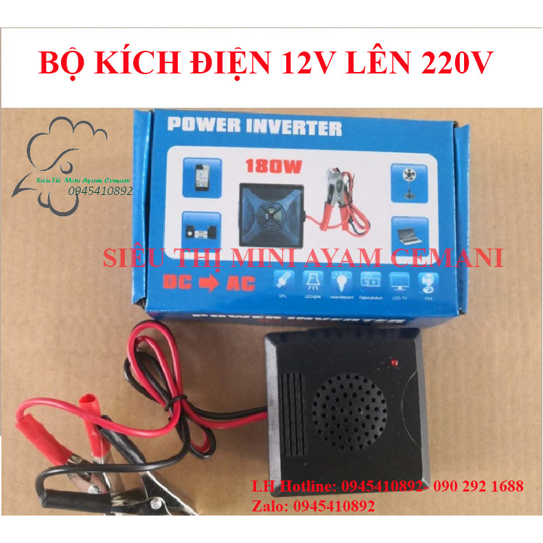 Bộ đổi nguồn 12V lên 220V 180W