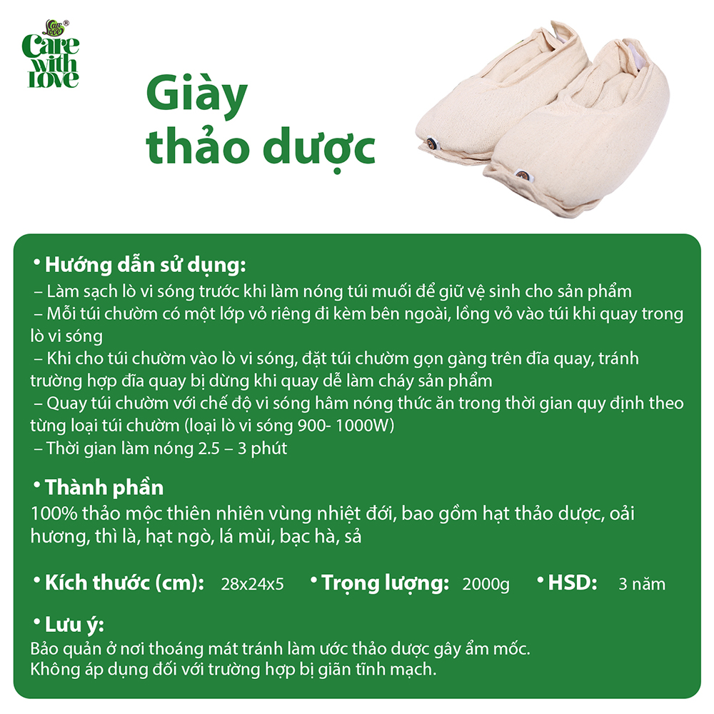 Túi Chườm Thảo Dược Giảm Đau Bàn Chân - Care With Love