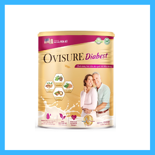 Sữa Hạt Tiểu Đường Ovisure Diabest Lon 650g  -Ổn Định Đường Huyết