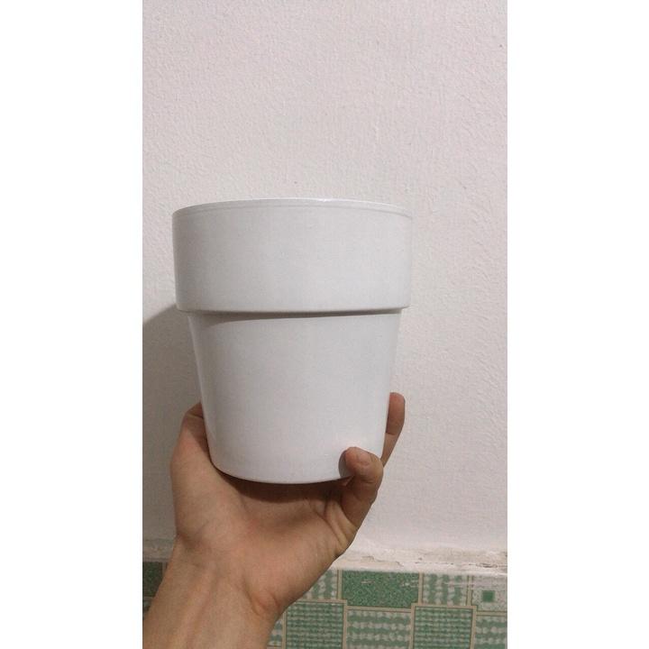 Chậu Sứ Trồng Cây Cao 13cm đường kính 12.5cm