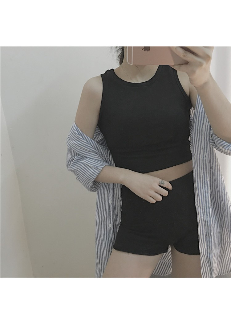 Áo Thun Sát Nách Ngược Màu Trơn Thời Trang Cho Nữ