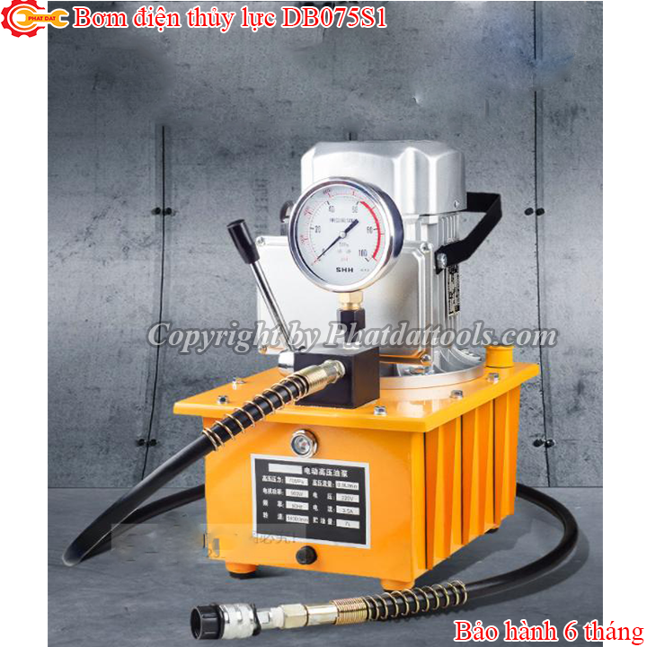 Bơm điện thủy lực DB075S1, Công suất 750w thùng dầu 7 lít - Bảo hành 6 tháng