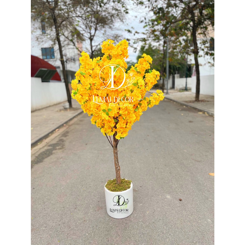 Cây hoa anh đào giả - cây hoa mai giả - Size 140cm đến 180cm - Cây giả, hoa lụa Decor trang trí nhà cửa