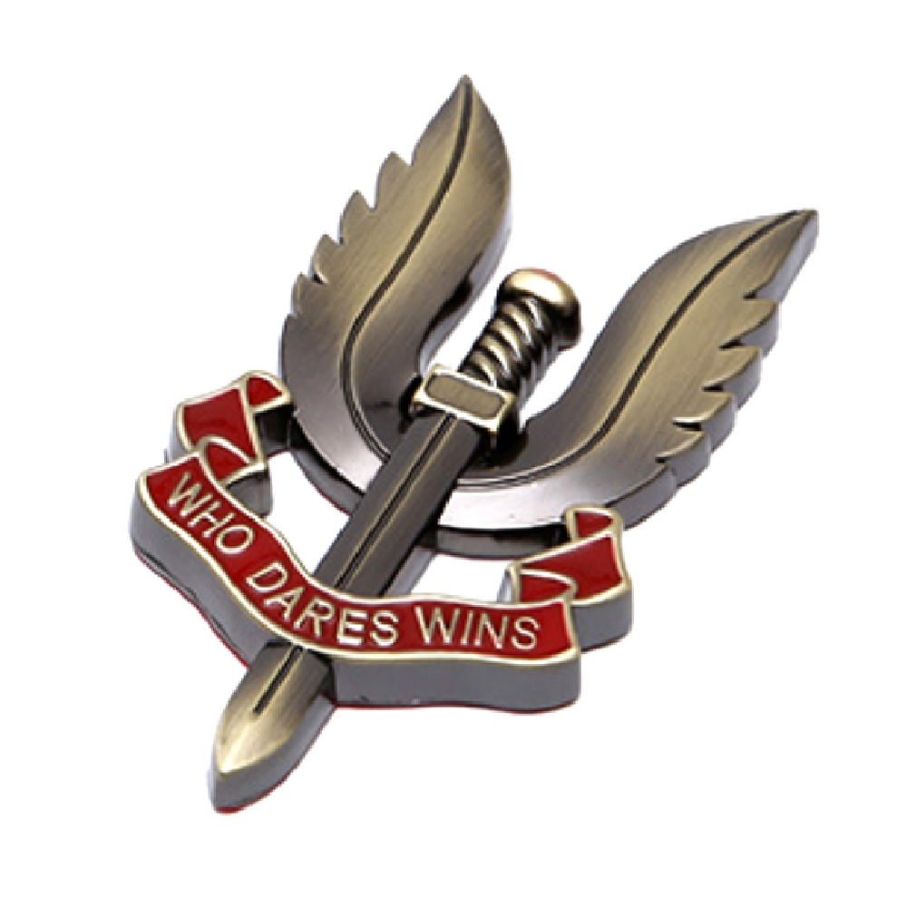 Thanh kiếm Who Dares Wins - Sticker metal 3D hình dán kim loại