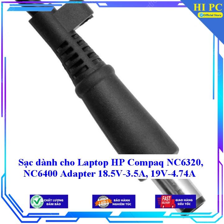 Sạc dành cho Laptop HP Compaq NC6320 NC6400 Adapter 18.5V-3.5A 19V-4.74A - Kèm Dây nguồn - Hàng Nhập Khẩu