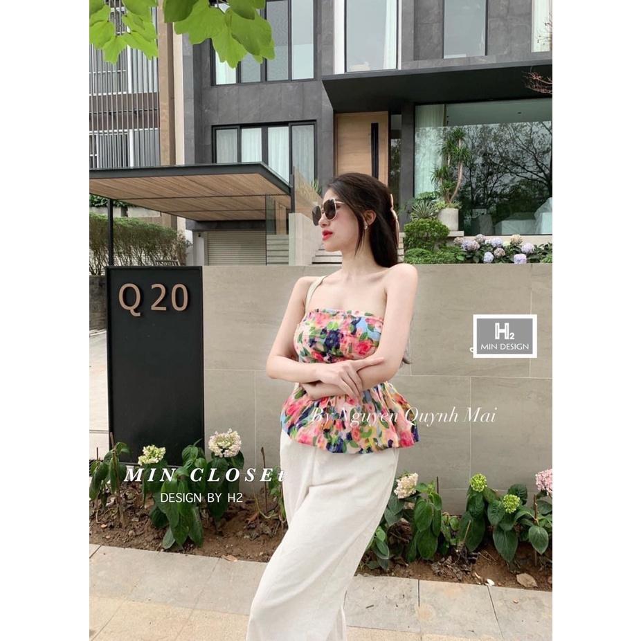 ÁO KIỂU ĐI CHƠI, ÁO QUÂY HOA CHUN LƯNG CỰC HOT