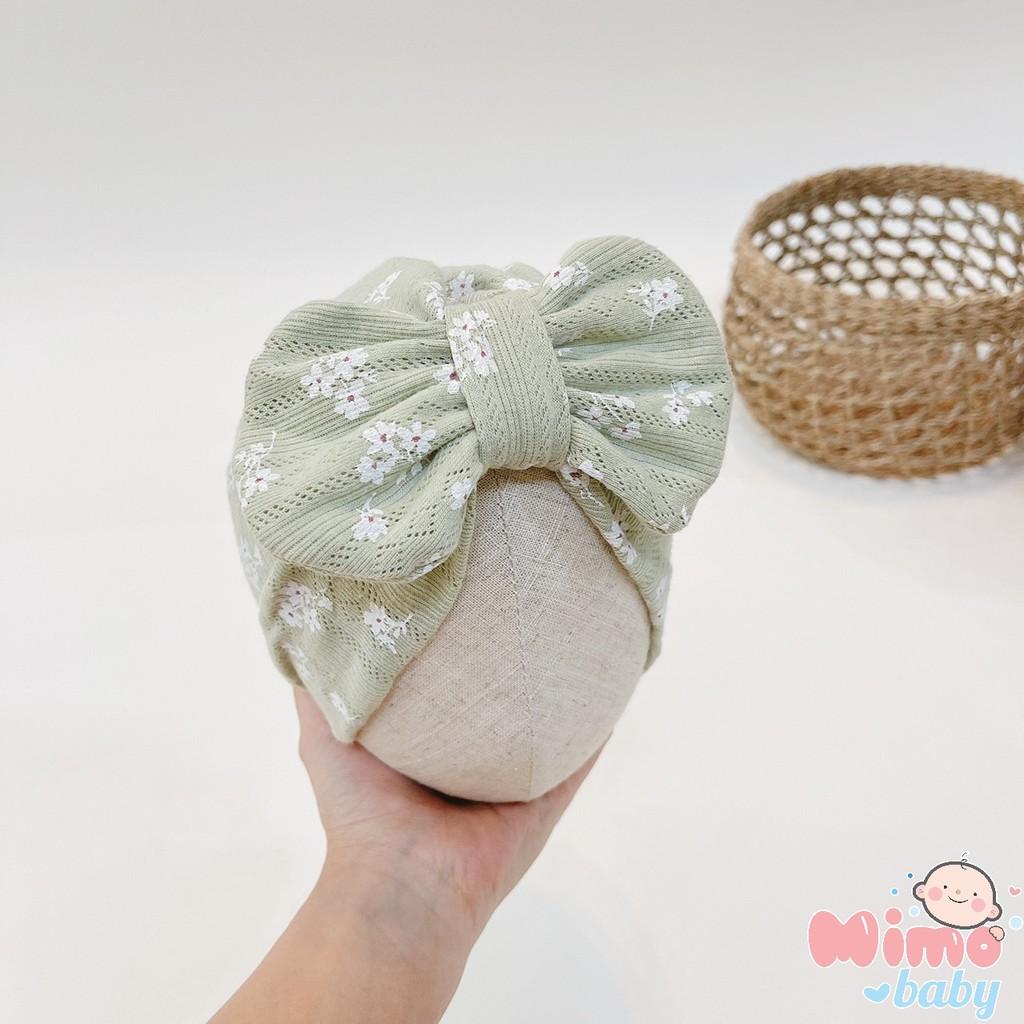 Mũ nón turban bé gái (5-10kg) - bộ sưu tập mùa hè vải thoáng khí Mimo Baby MTB15