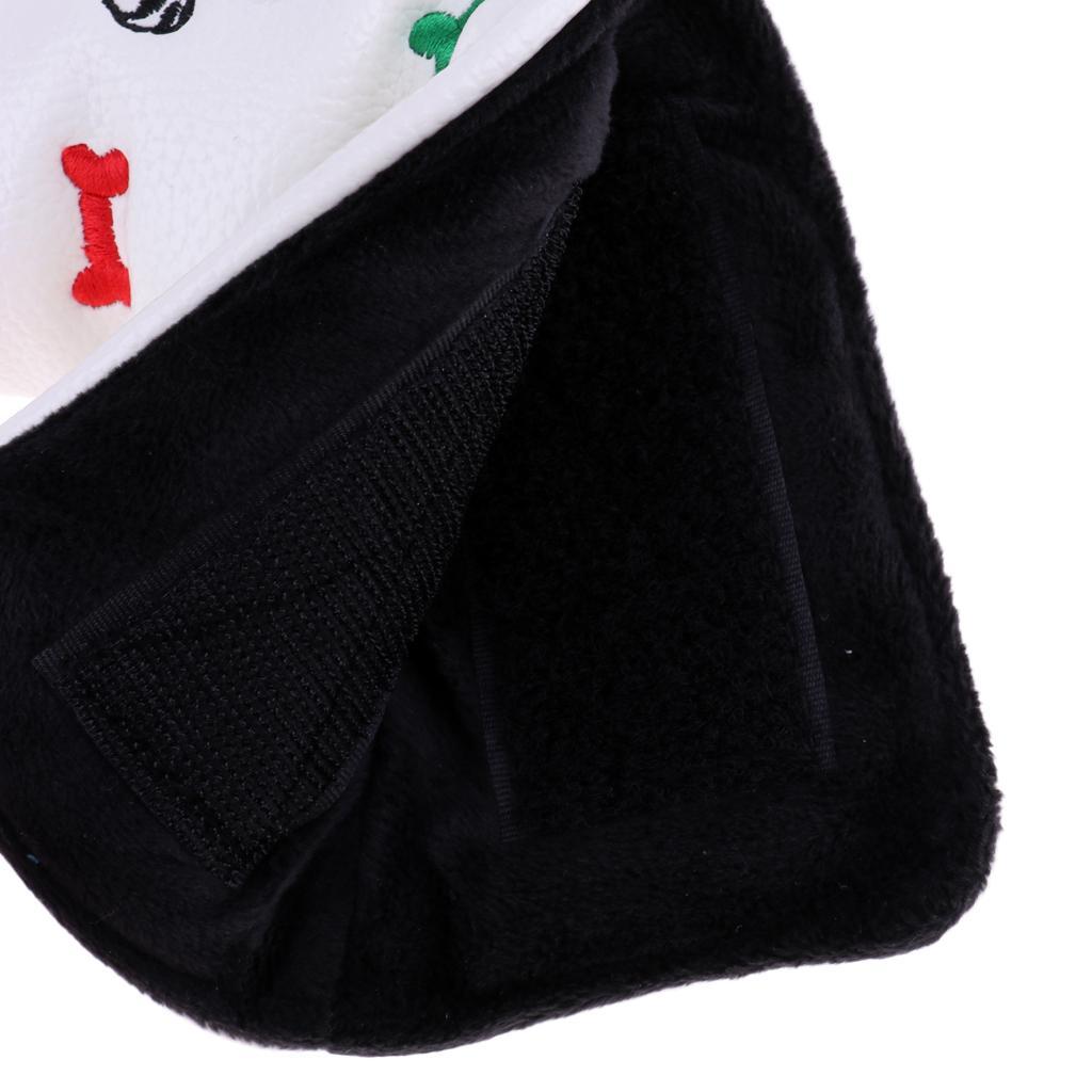 2-5pack Waterproof PU Leather Golf Blade Putter Head Cover Protector White Dog