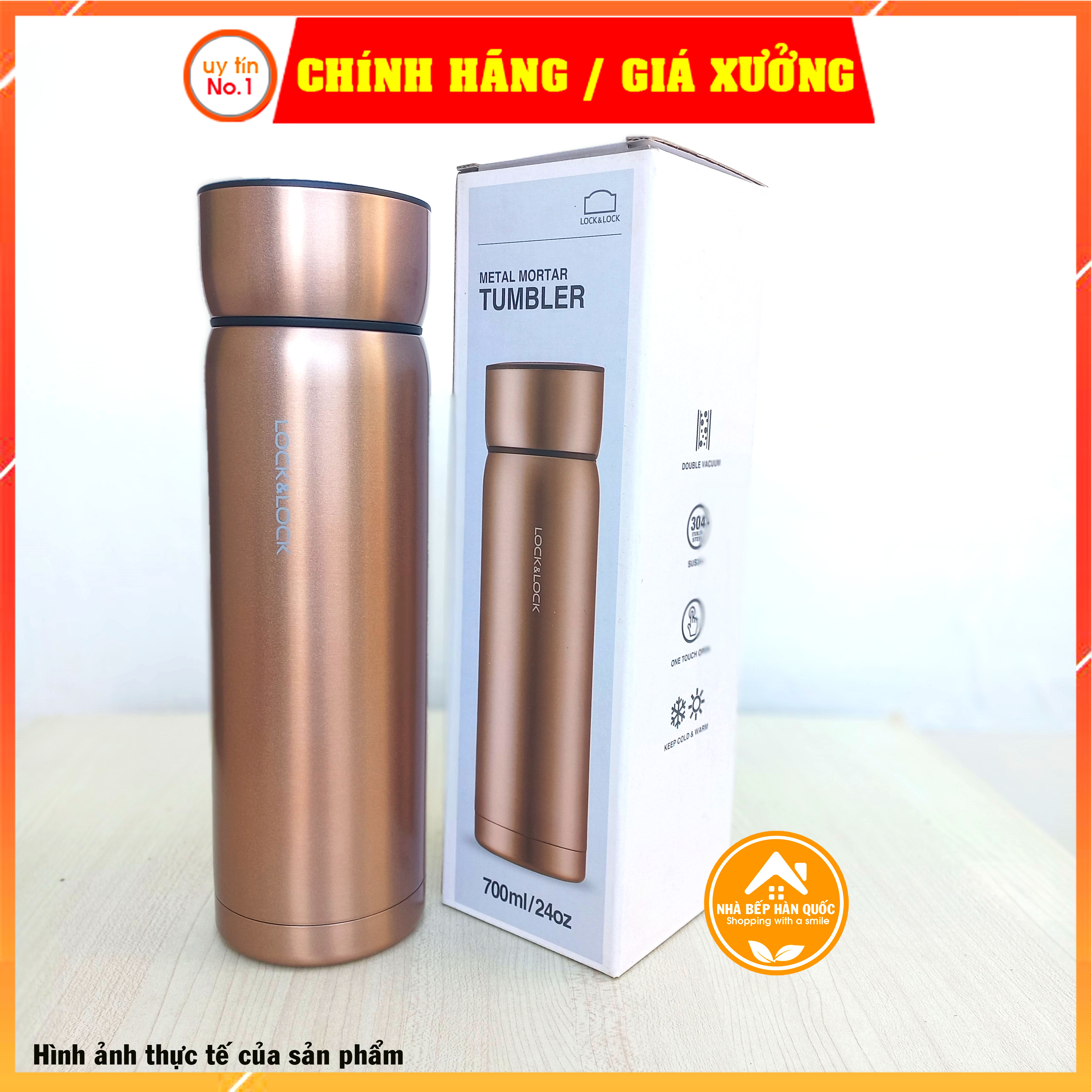 Bình giữ nhiệt Lock&amp;Lock Metal Mortar LHC1458 700ml