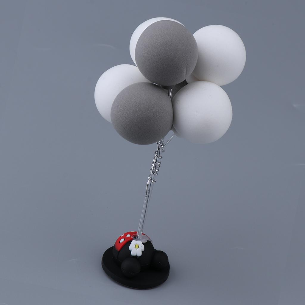 Creative Cute Balloons Dashboard Decorations Car Home Office Ornaments Best Birthday Holiday Gift (Grey+White)