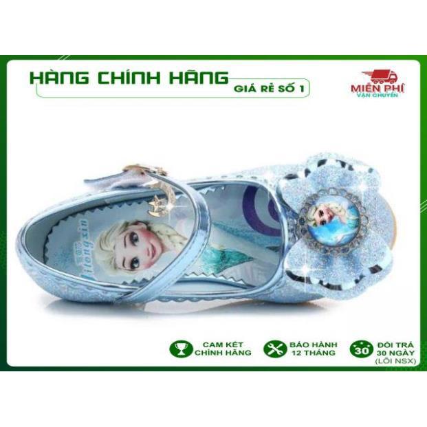 Giầy Công Chúa Cao Cấp Elsa Cao Gót Đính Kim Tuyến Mềm Êm Mũi Tròn Lấp Lánh Mẫu Mới 2021