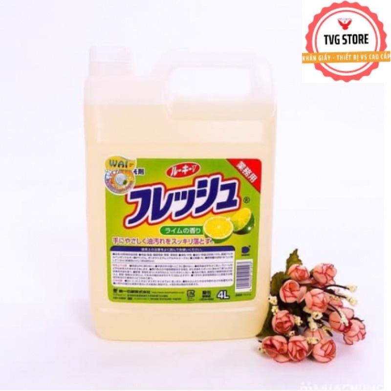 Nước rửa bát WAI hương chanh 4 lít - chuẩn chính hãng lưu hành thị trường Nhật