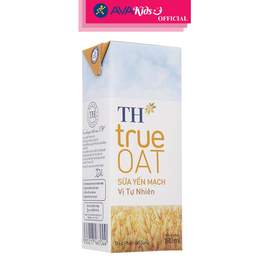 Lốc 4 hộp sữa yến mạch TH true Oat 180 ml (từ 1 tuổi) - Hàng Chính Hãng