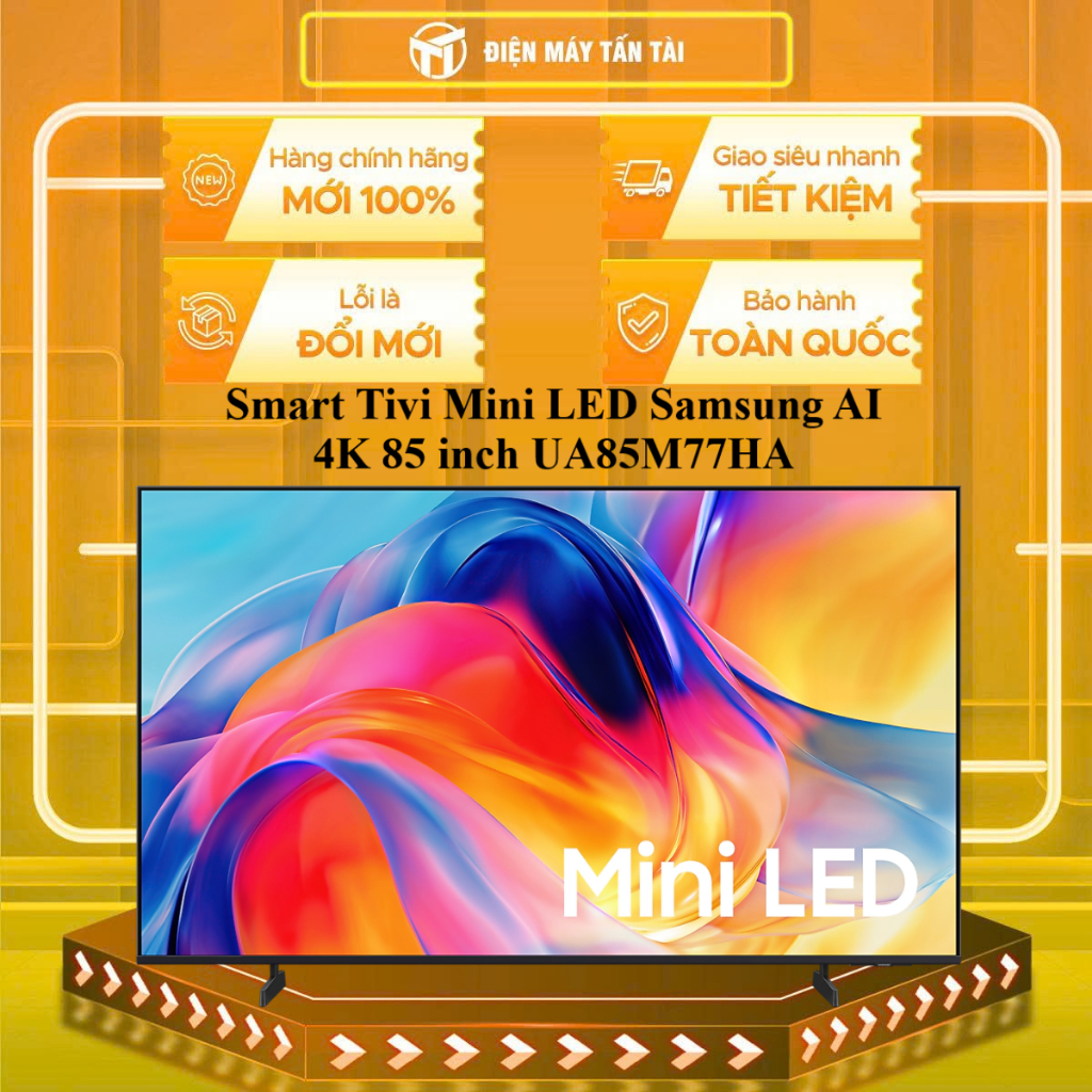 UA85M77HA - Smart Tivi Mini LED Samsung AI 4K 85 inch UA85M77HA - HÀNG CHÍNH HÃNG - GIAO HCM