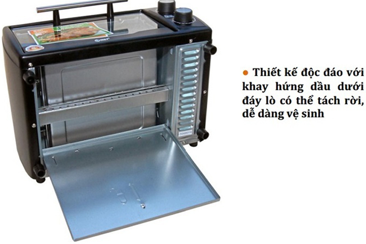 Lò Nướng Điện Đa Năng Comet CM6510 - Đen - Hàng Chính Hãng