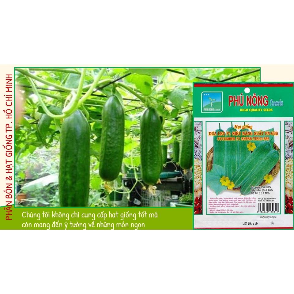 Hạt Giống Dưa Leo F1 SIêu Năng Suất Qủa To, Giòn Ngọt - Phú Nông Seeds - Shop Phân Bón và Hạt Giống