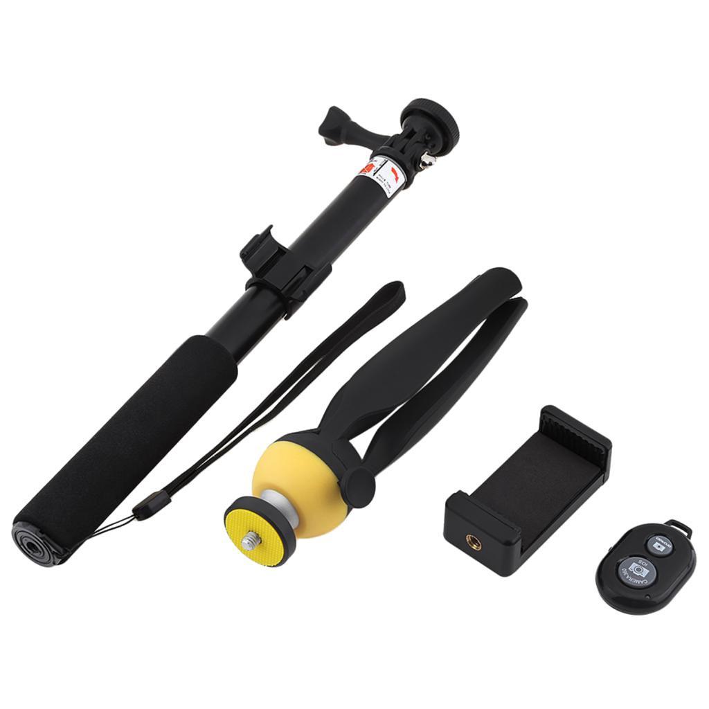Mini Tripod w/ Phone Clip Table Top Stand & Selfie Monopod for