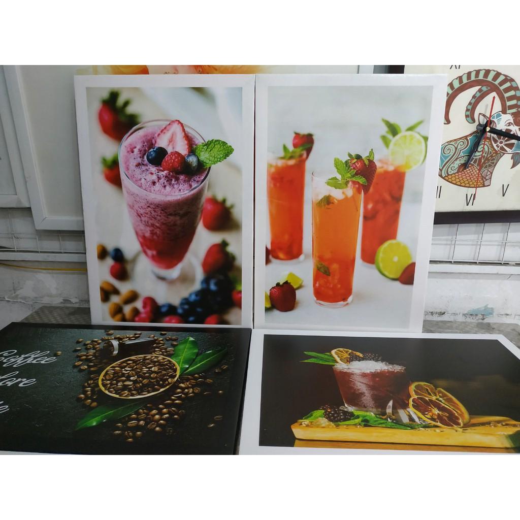 Bộ 5 tranh cho quán cà phê “Hạt cà phê thiên nhiên” | Tranh cây cafe W4231