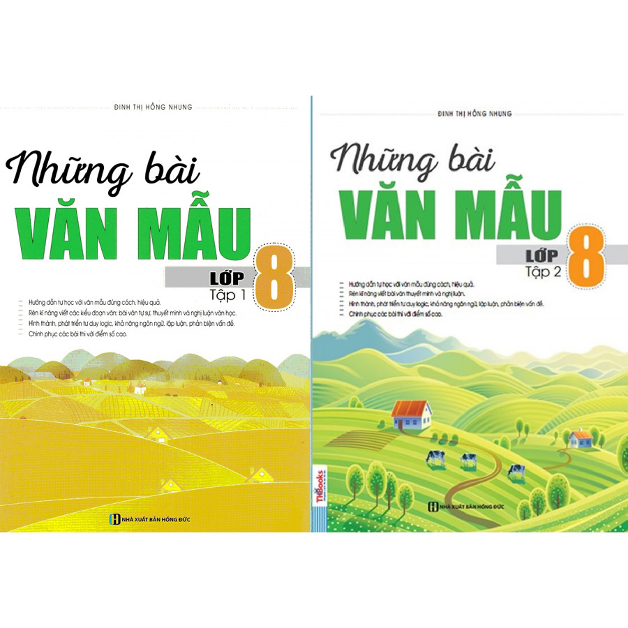 Combo Trọn Bộ 2 Cuốn Những Bài Văn Mẫu Lớp 8  tặng kèm bookmark