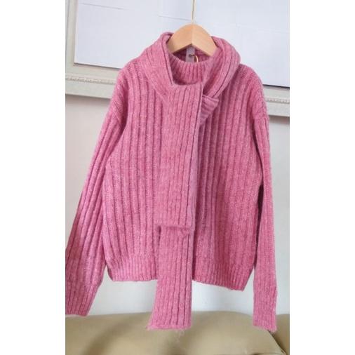 Áo len kèm khăn xuất dư size đại cho bé gái 18-50kg