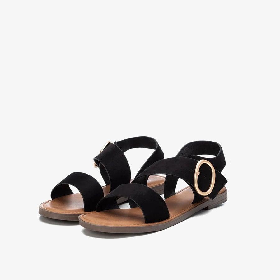 Giày Sandals Nữ XTI Black Microfiber Ladies