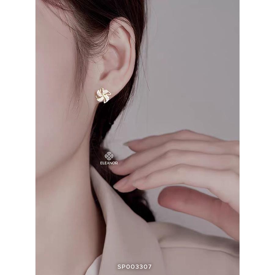 Bông tai nữ đính đá Eleanor Accessories thiết kế mặt xoay chong chóng phụ kiện trang sức