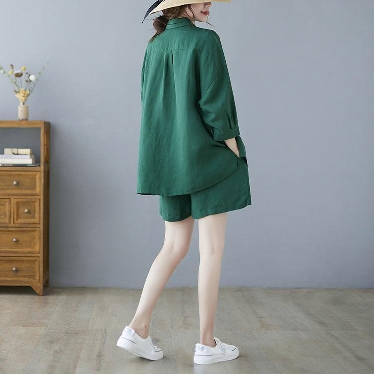 Set bộ đồ sơ mi 2 món chất liệu LINEN cao cấp, thiết kế basic dễ mặc ARCTIC HUNTER
