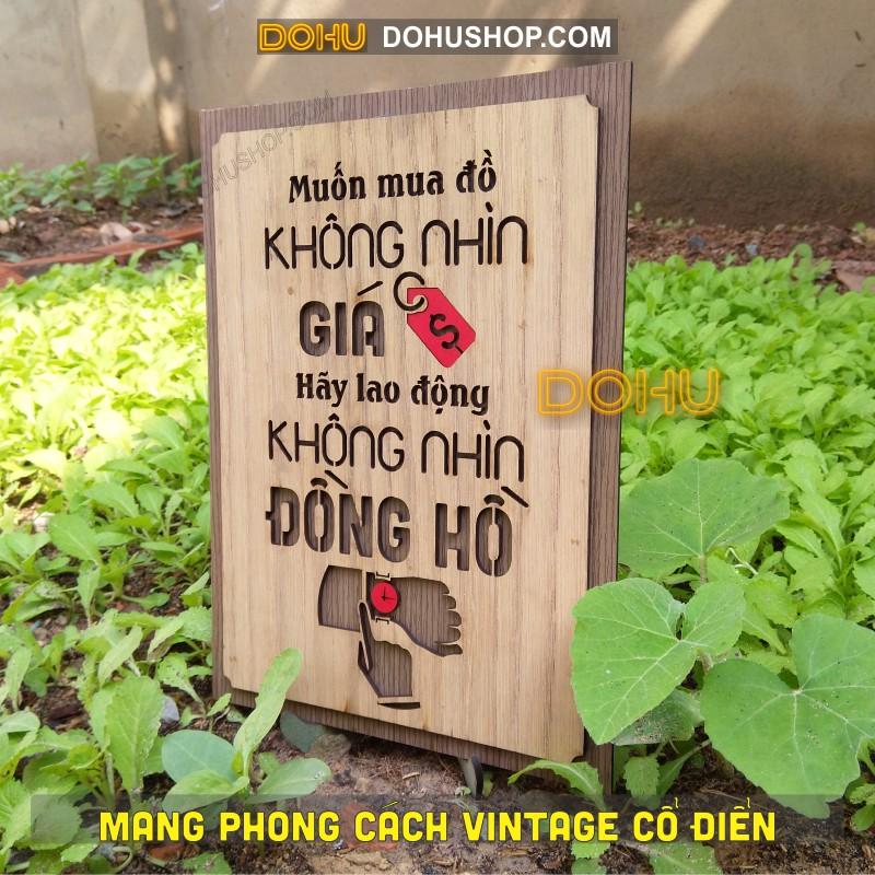 Tranh Gỗ Vintage Câu Nói Hay Tạo Động Lực Mã Giá Xưởng Siêu Rẻ