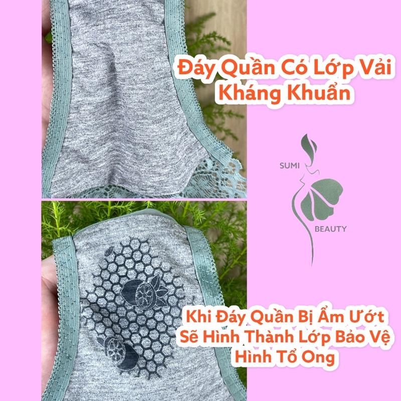 Set 8 quần lót nữ kháng khuẩn hàng Đài Loan lưng cao chất liệu mềm mại thoáng mát reng cực đẹp - M17101