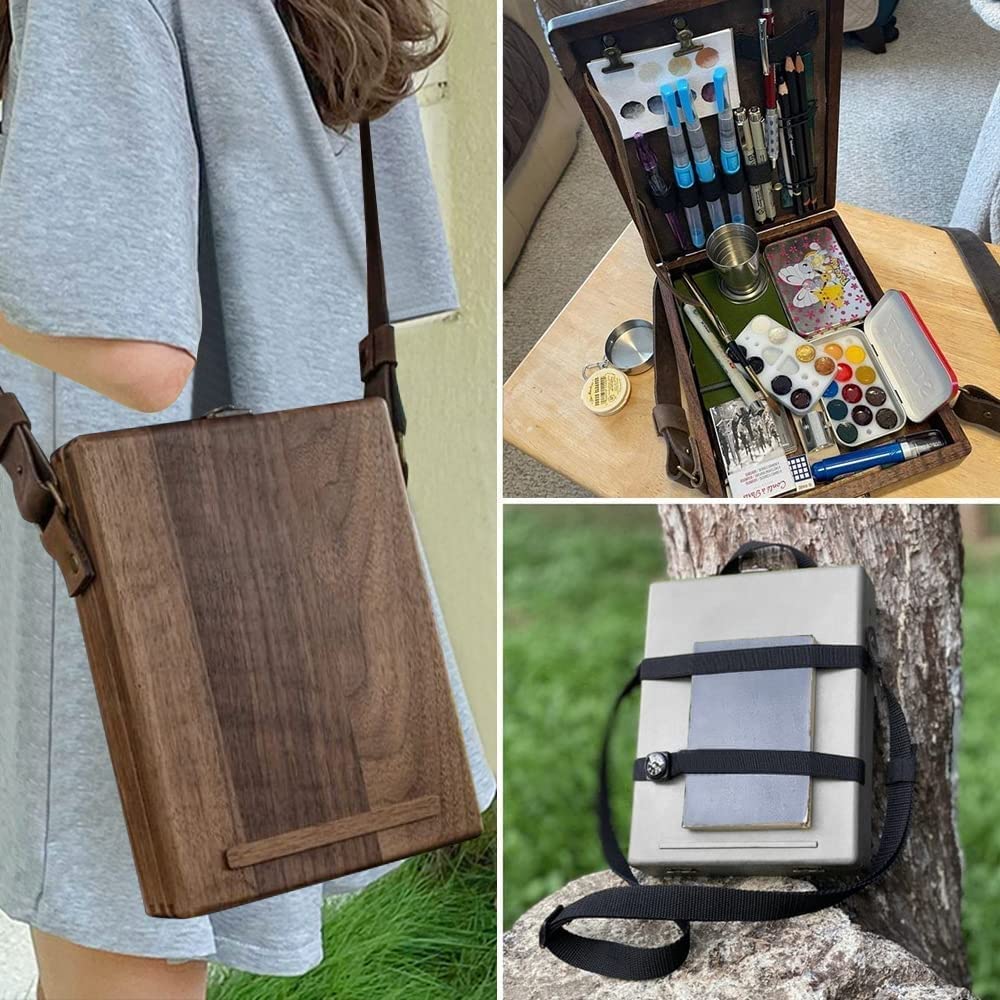 Túi Hộp Gỗ Đựng Bút Cọ Vẽ Paintbrush WoodBox