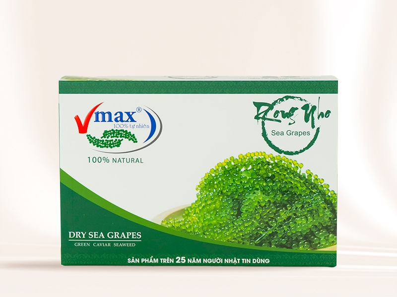 Rong Nho Tách Nước VMAX Hộp 200g (10 Gói x 20g) Giàu Dinh Dưỡng