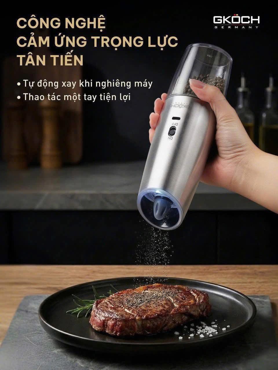 MÁY XAY GIA VỊ CẢM BIẾN GKÖCH KYMQ-57A hàng chính hãng