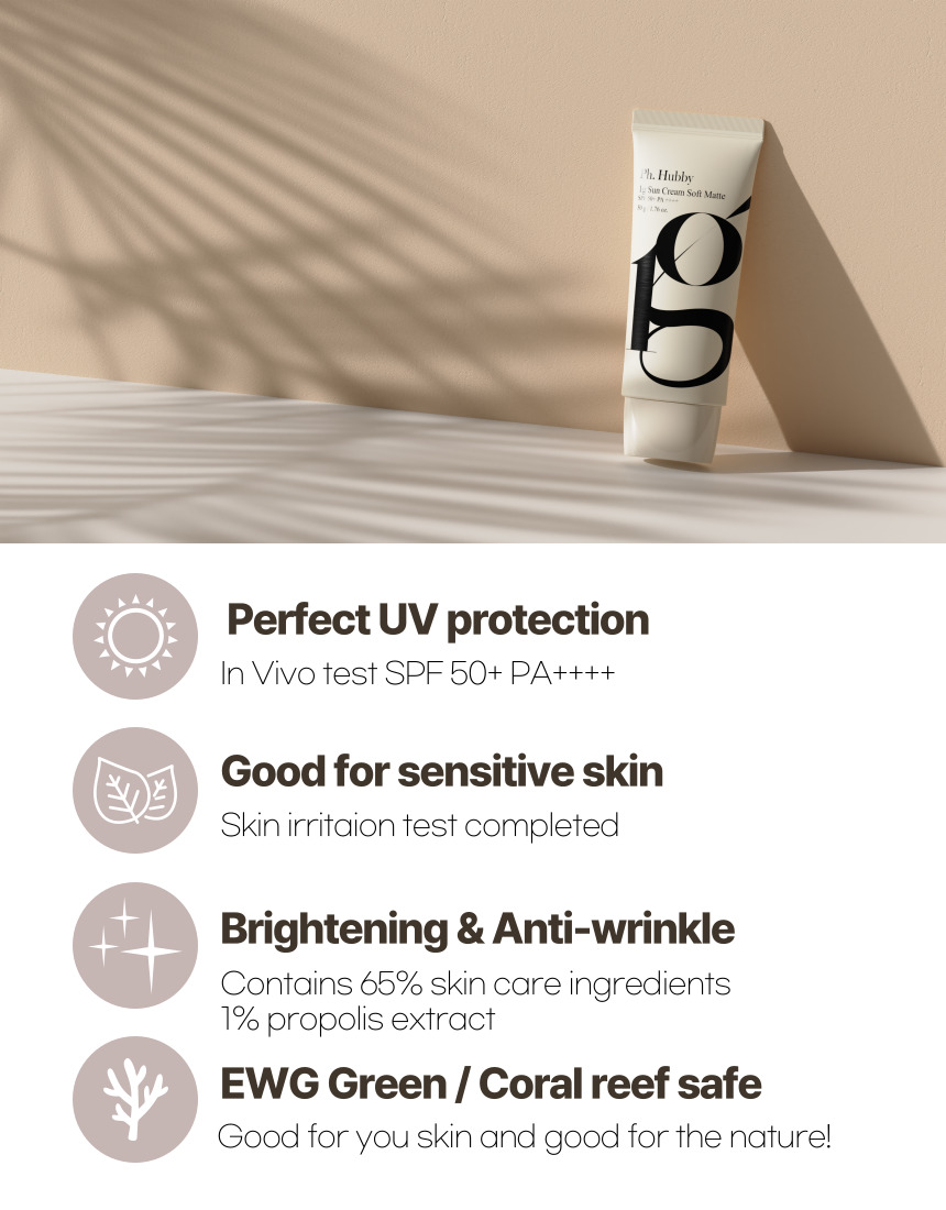 Kem chống nắng Ph Hubby 1g Sun Cream Soft Matte 50g SPF50++ PA++++