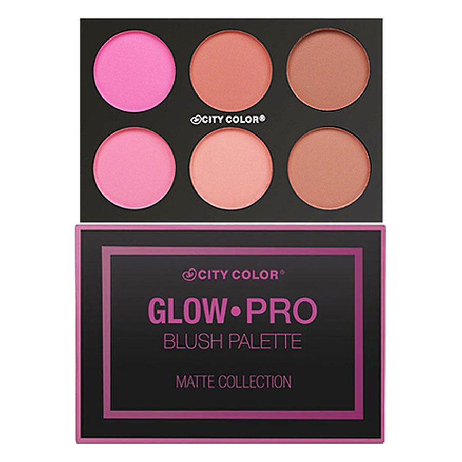 Bảng Má Hồng City Color Glow-Pro Matte Collection Blush (6 x 3.28g)